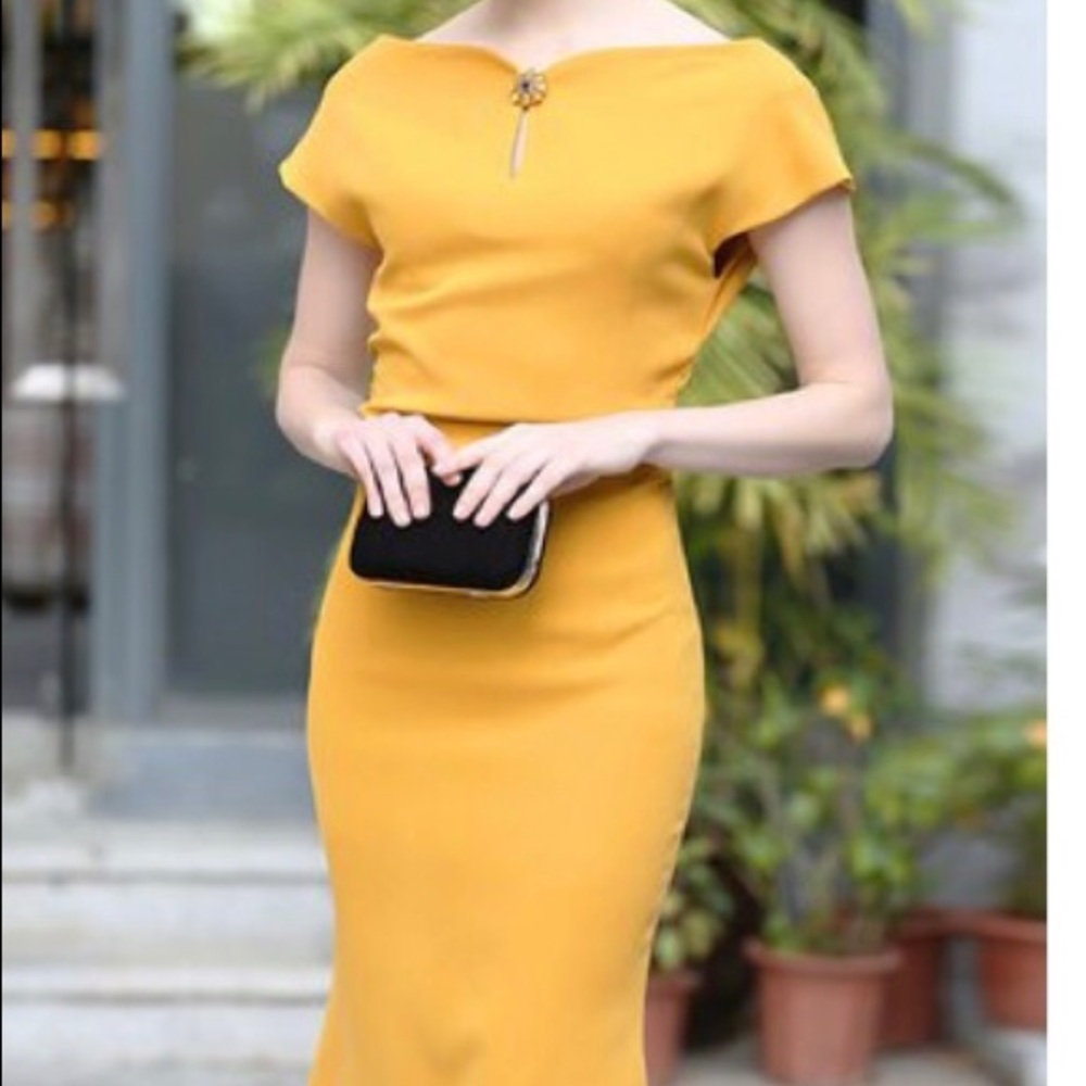 Yellow MISSLOOK Midi Dress
